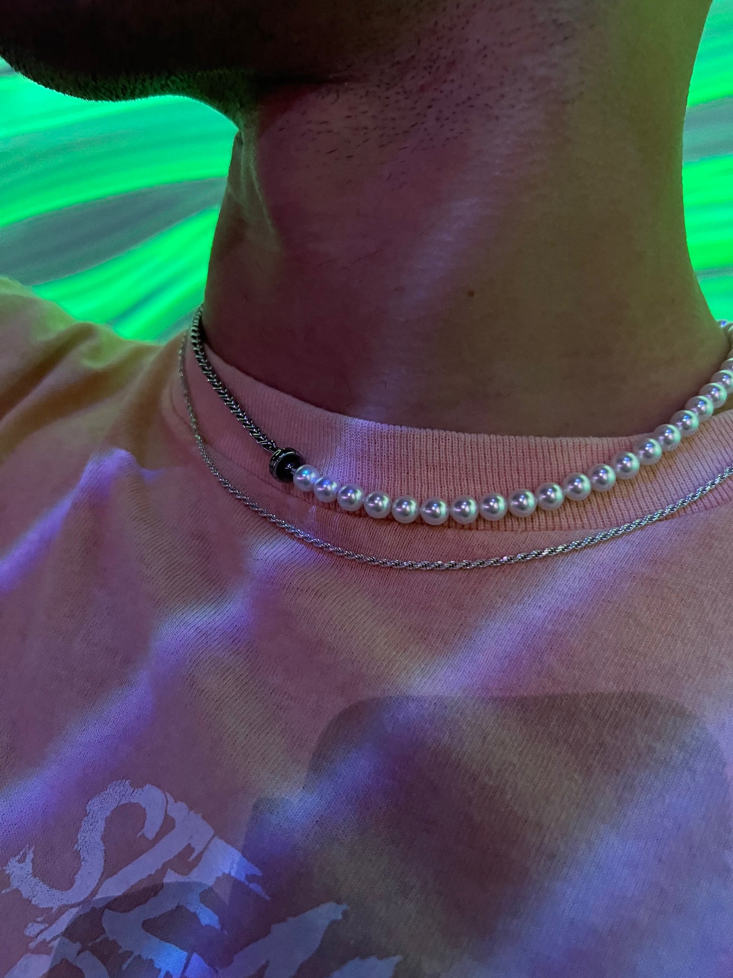 Half & Half Silver Necklace