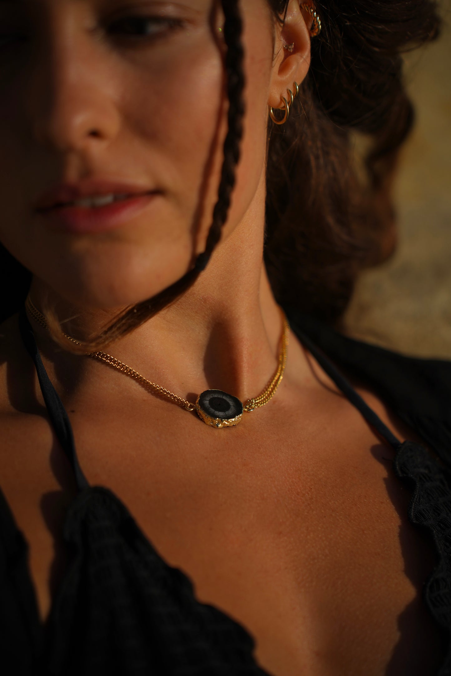 Black Gemstone Necklace