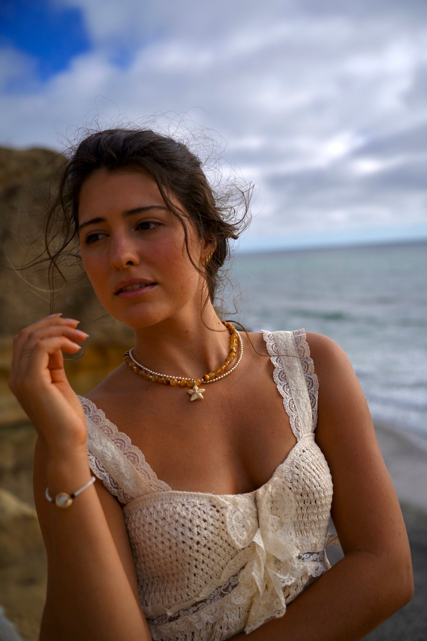 Tigereye Starfish Necklace