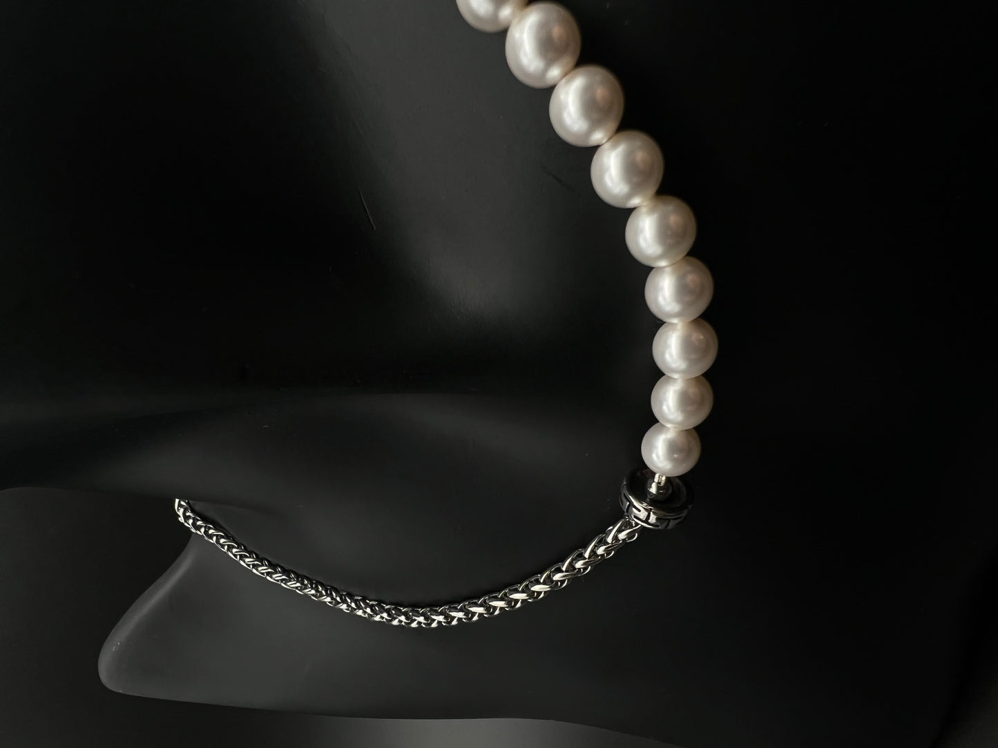 Half & Half Silver Necklace
