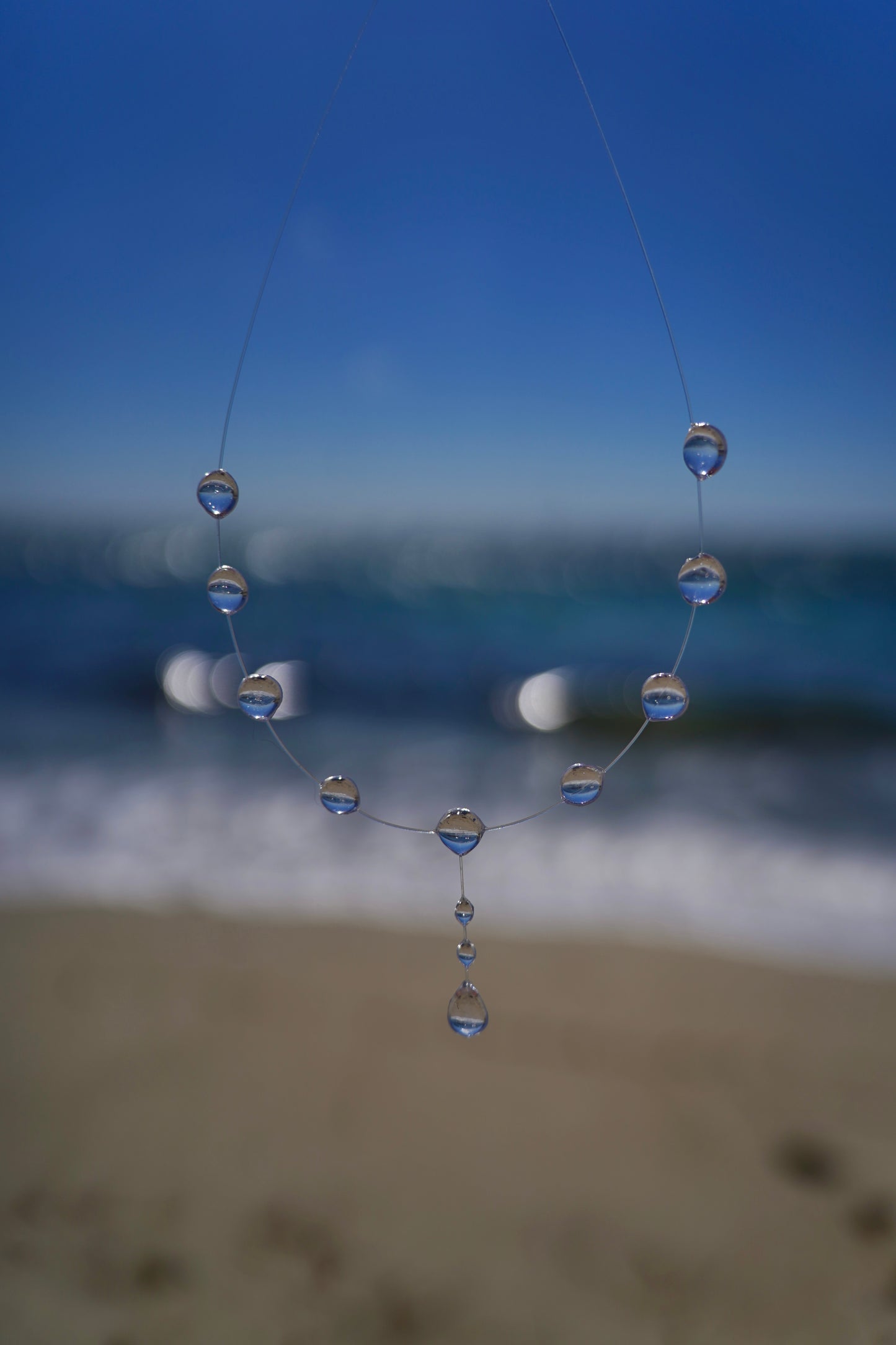 Aqua Droplets Necklace