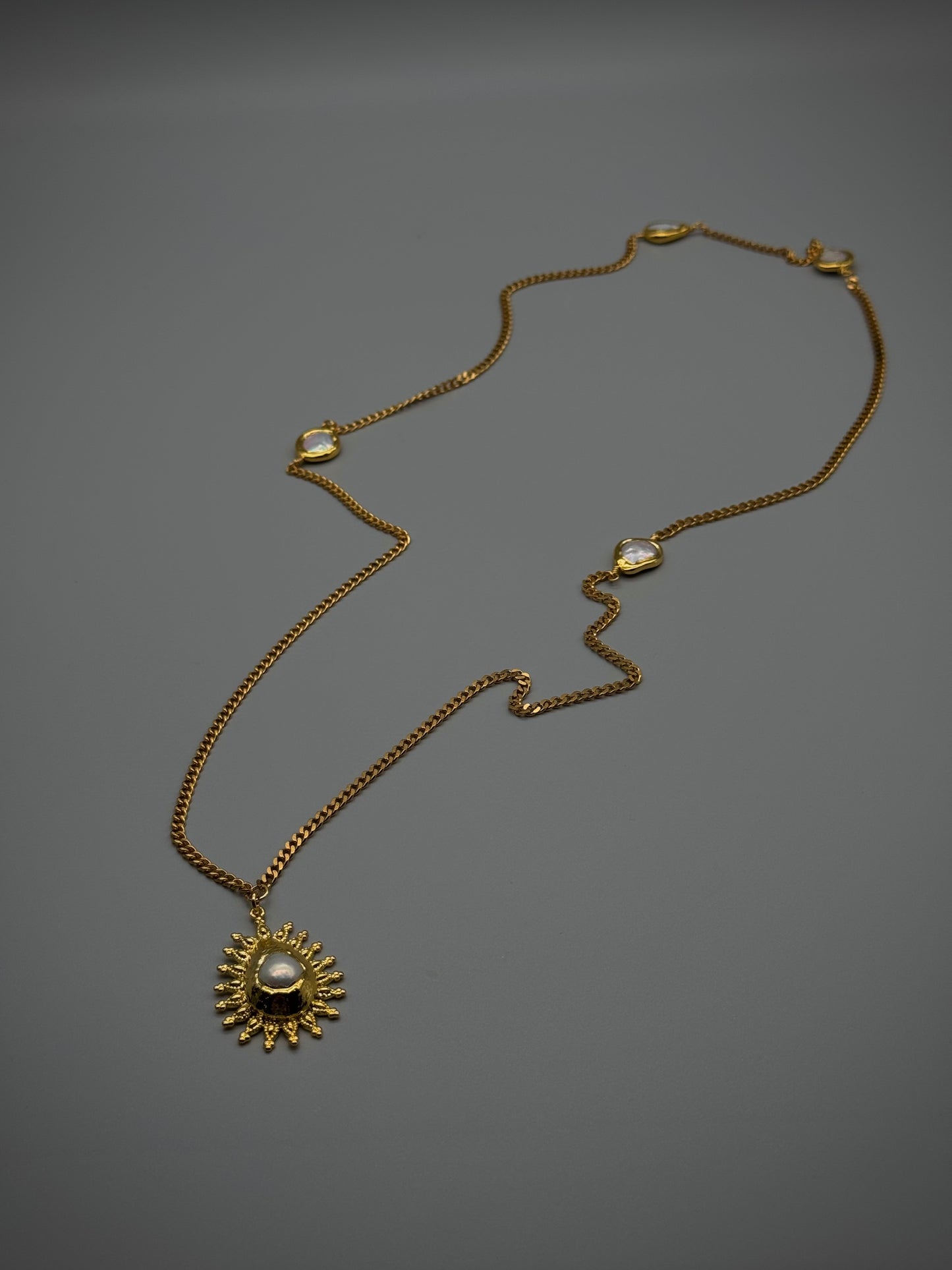 Solar Bloom Back Necklace