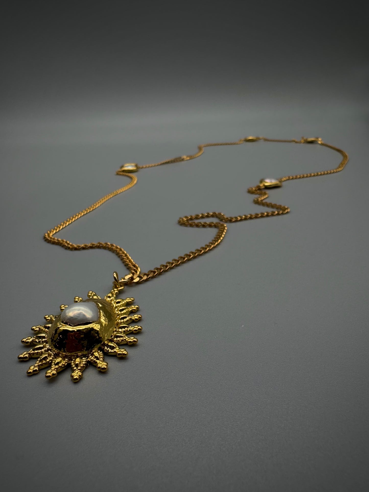 Solar Bloom Back Necklace
