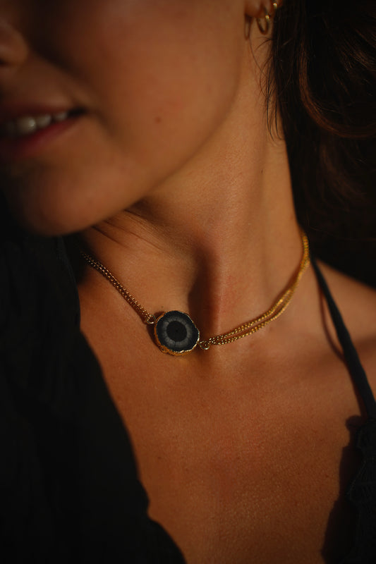 Black Gemstone Necklace