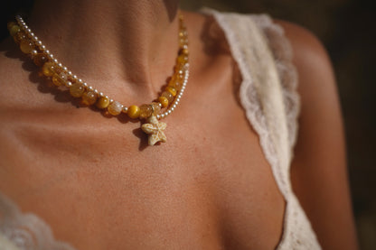 Tigereye Starfish Necklace