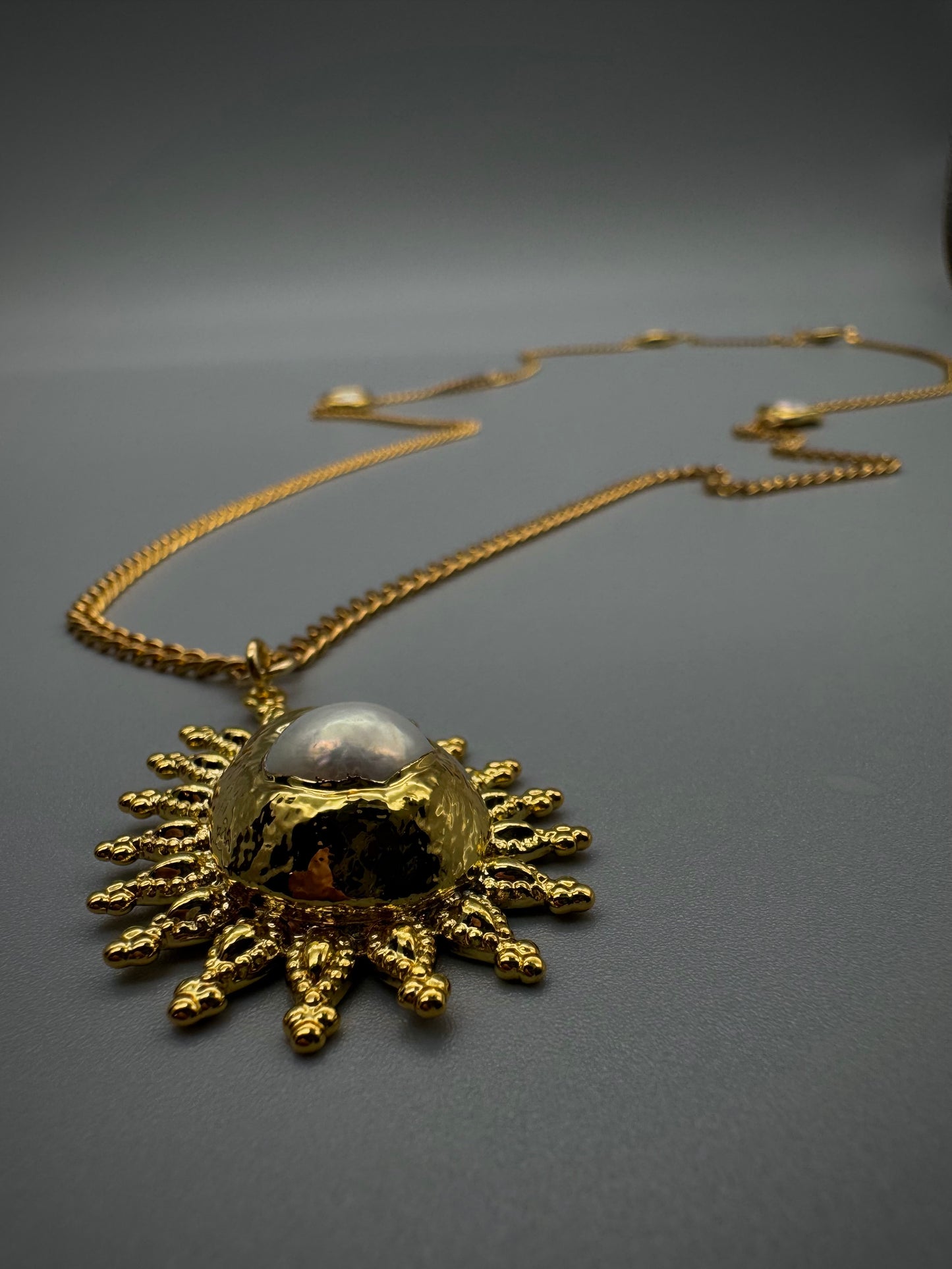 Solar Bloom Back Necklace