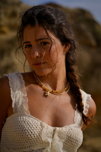 Tigereye Starfish Necklace