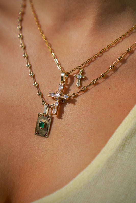 Khalil Double-Kross Necklace