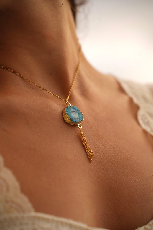Blue Chandelier Necklace