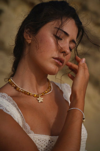 Tigereye Starfish Necklace