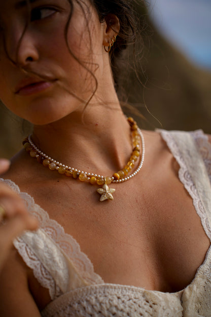 Tigereye Starfish Necklace