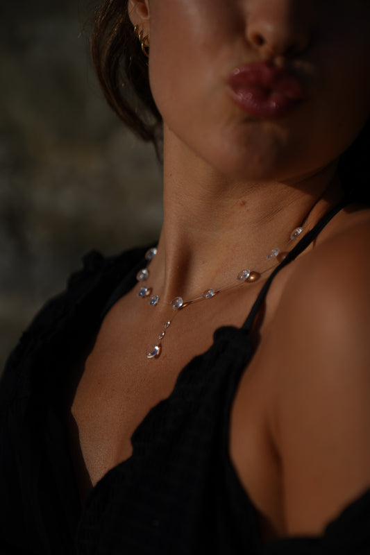 Aqua Droplets Necklace
